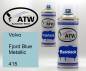 Preview: Volvo, Fjord Blue Metallic, 415: 400ml Sprühdose + 400ml Klarlack - Set, von ATW Autoteile West.